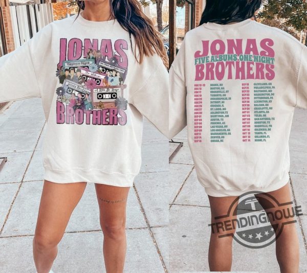 Jonas Brothers Shirt Double Sided T Shirt Jonas Brothers Tour Shirt Concert 2023 Retro Gift Jonas Brothers Cassette Shirt trendingnowe.com 2