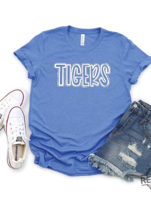 Tiger School Mascot Shirt Favorite Team Shirt School Team Shirt Tiger Team Mascot Shirt Tigers School Spirit Tee Custom Mascot Tee Easy Tiger Shirt Easy Tiger T Shirt New revetee.com 2