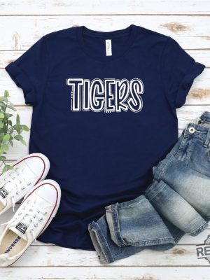 Tiger School Mascot Shirt Favorite Team Shirt School Team Shirt Tiger Team Mascot Shirt Tigers School Spirit Tee Custom Mascot Tee Easy Tiger Shirt Easy Tiger T Shirt New revetee.com 3