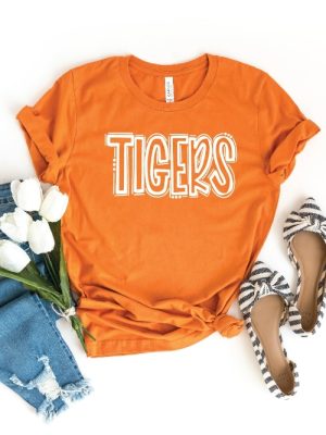 Tiger School Mascot Shirt Favorite Team Shirt School Team Shirt Tiger Team Mascot Shirt Tigers School Spirit Tee Custom Mascot Tee Easy Tiger Shirt Easy Tiger T Shirt New revetee.com 6