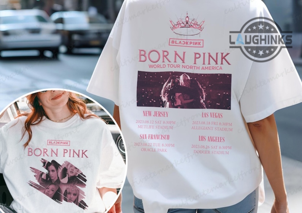 Blackpink Tshirt Double Sided Born Pink Shirt Blackpink Sweatshirt Black Pink Shirt Blackpink Shirts Blackpink Concert Sweatshirt Concert Blackpink 2023 Black Pink T Shirt