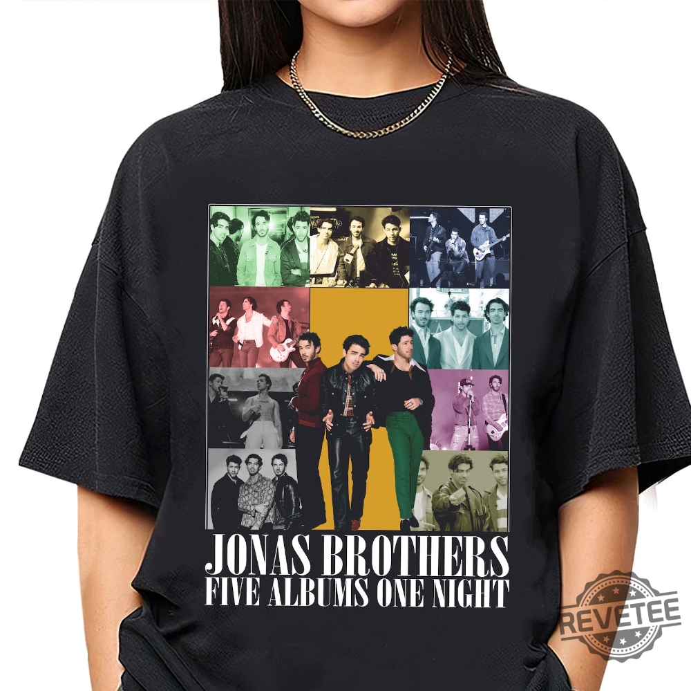 Retro Jonas Brothers The Eras Tour Shirt Jonas Brothers Shirt Jonas Brother Merch Joe Jonas Homage Shirt Five Albums One Night Tour Tee Unique