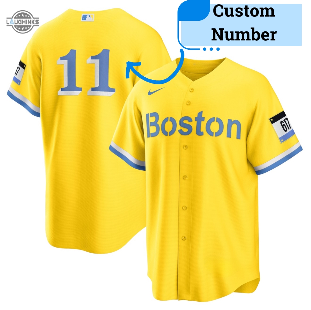 Why are the Boston Red Sox wearing yellow and blue uniforms today?