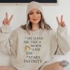 He Gave Me The Moon And Stars Infinity Sweatshirt Cousin Beach Sweatshirt Conrad The Summer I Turned Pretty Team Jeremiah Shirt Team Jeremiah Or Conrad Team Conrad Shirt New revetee.com 3