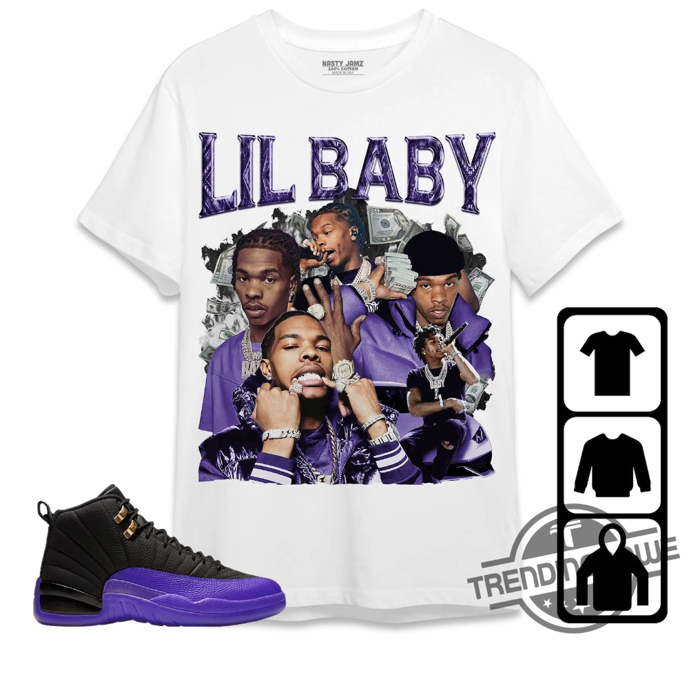 Jordan 12 Field Purple Shirt Lil Baby Vintage Shirt To Match Sneaker