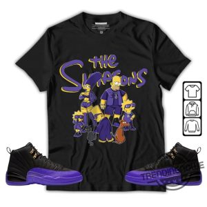 Jordan 12 Field Purple Shirt Simpson Gangster Shirt To Match Sneaker trendingnowe.com 2