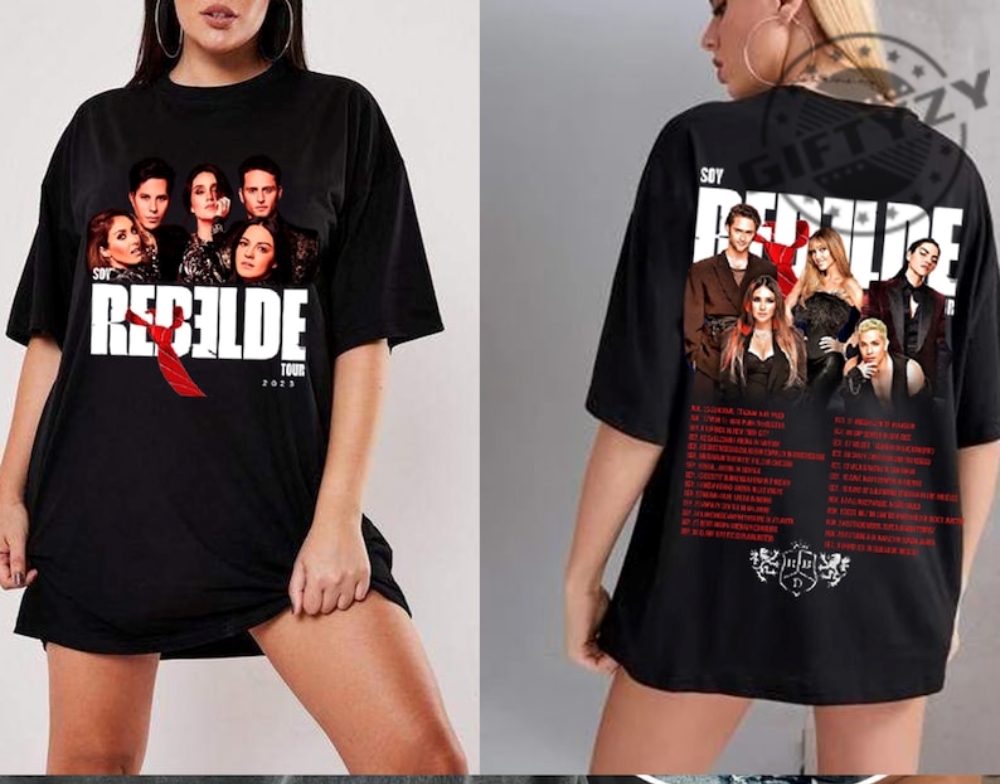 Rbd Touring Shirt Rbd Double Sides Concert Tshirt Trending Sweatshirt Soy Rebelde Tour 2023 Hoodie