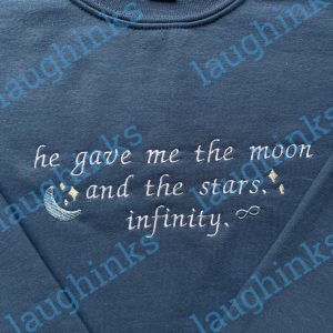 he gave me the moon and the stars hoodie embroidered the summer i turned pretty embroidered tshirt he gave me the moon and the stars infinity sweatshirt laughinks.com 4