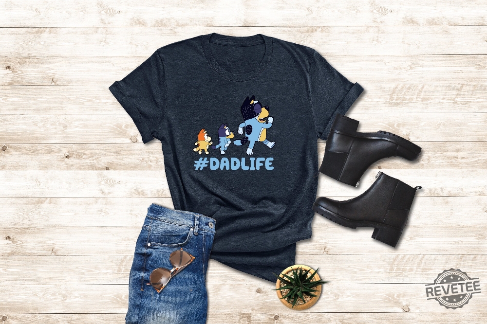 Bluey Hawaiian Dad Life Family Shirt - Jolly Family Gifts