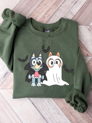 Halloween Horror Sweatshirt Halloween Costume Sweatshirt Funny Halloween Sweater Cute Halloween Shirt Spirit Halloween Bluey Halloween Costume Bluey Halloween Shirt New revetee.com 2