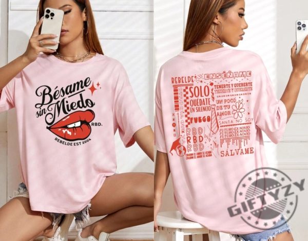 Besame Sin Miedo Rbd Soy Rebelde Tour 2023 Shirt Generacion Rebelde World Tour Sweatshirt Rebelde Merch Gift For Fan Graphic Tee giftyzy.com 1