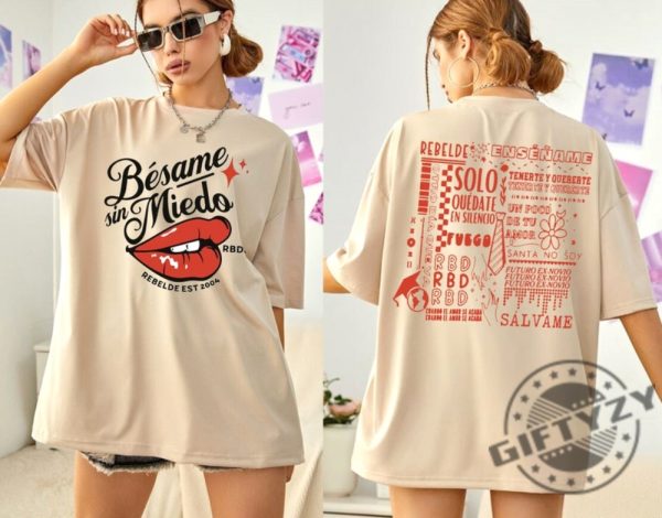 Besame Sin Miedo Rbd Soy Rebelde Tour 2023 Shirt Generacion Rebelde World Tour Sweatshirt Rebelde Merch Gift For Fan Graphic Tee giftyzy.com 3