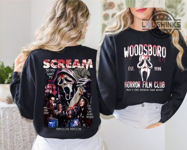 scream sweatshirt double sided woodsboro scream shirts scream movie shirt ghostface shirt ghostface killah sweatshirt mens womens adults kids halloween shirts laughinks.com 3