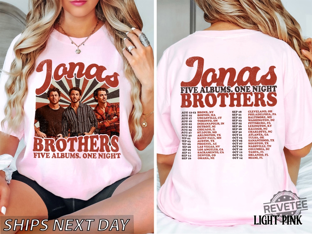 Five Albums One Night Tour Shirt Jonas Brothers Merch Tour I Love Hot Dads Sweatshirt Jonas Brothers Boston Jonas Brothers The Tour Setlist Jonas Brothers The Tour Merch Unique