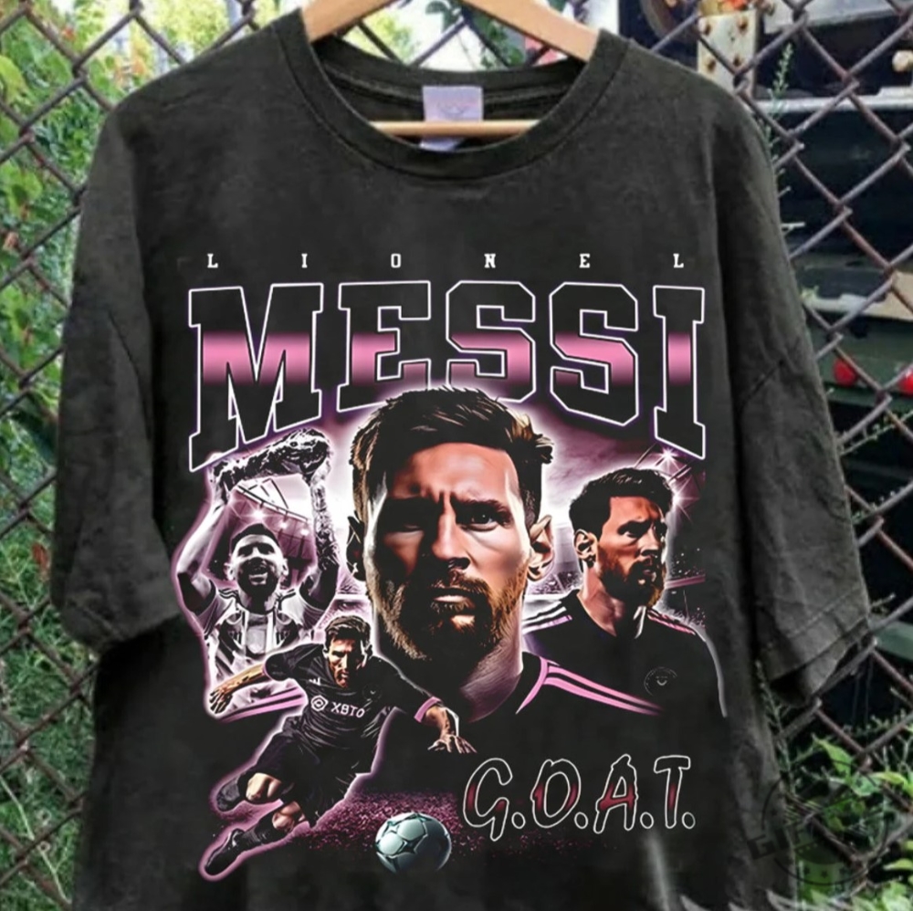 Vintage Lionel Messi Champion Miami Shirt Trending Tshirt Vintage Bootleg Messi Sweatshirt Miami Unisex Hoodie