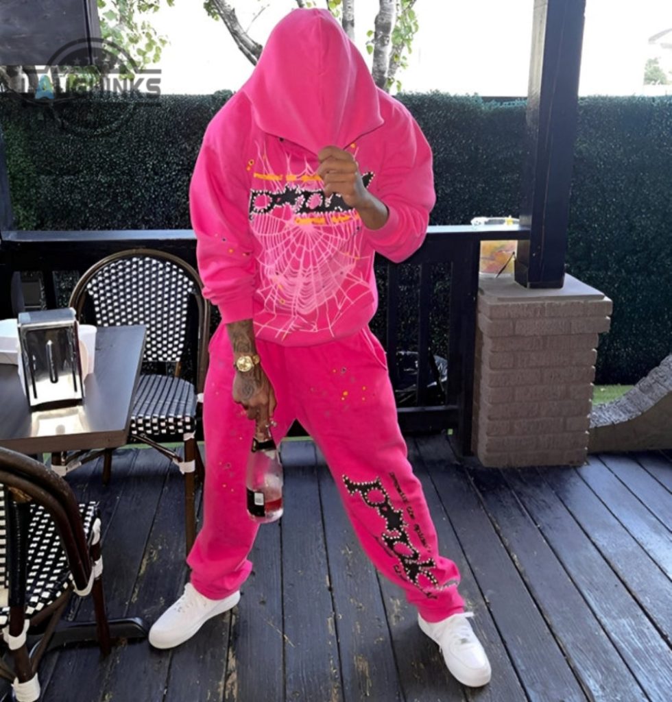 Pink Spyder Hoodie All Over Printed Replica Pink Spider Sweatpants ...