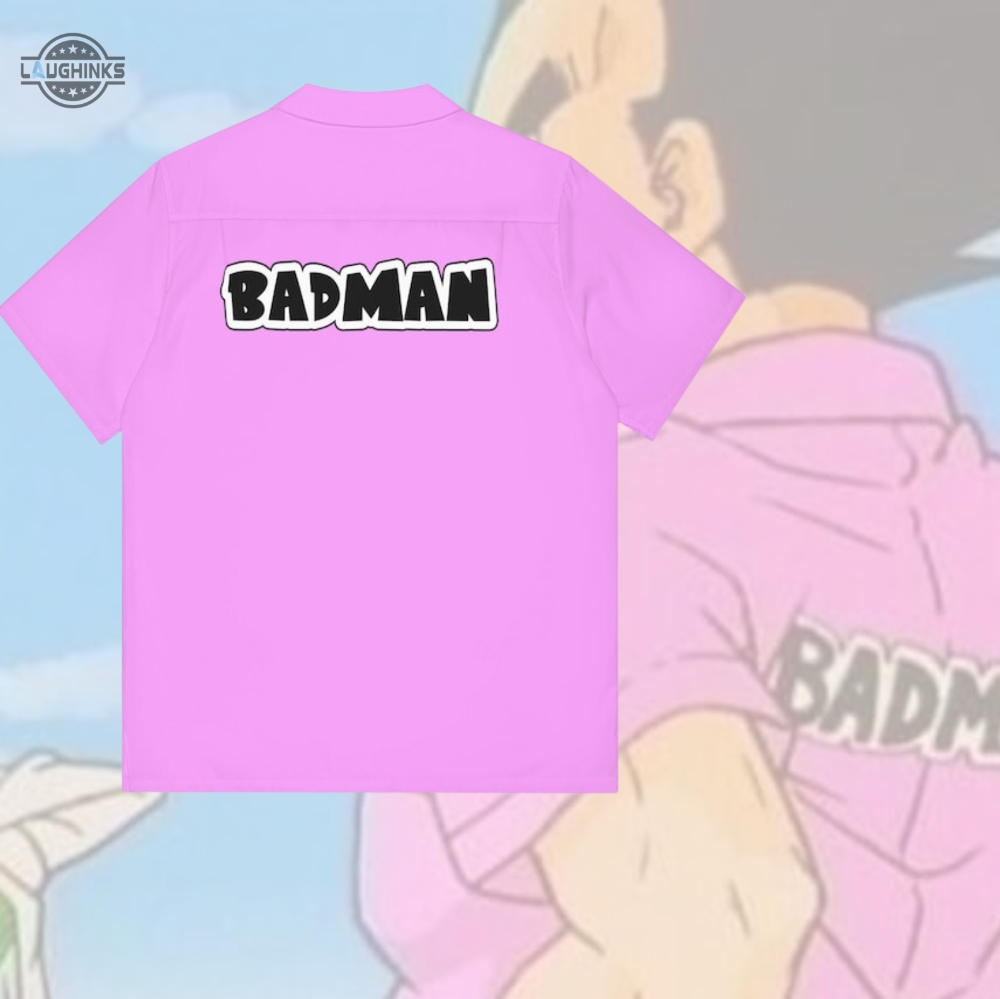 Vegeta Pink Shirt Badman Vegeta Badman Hawaiian Shirt And Shorts Badman Vegeta Shirt Vegeta Badman Outfit