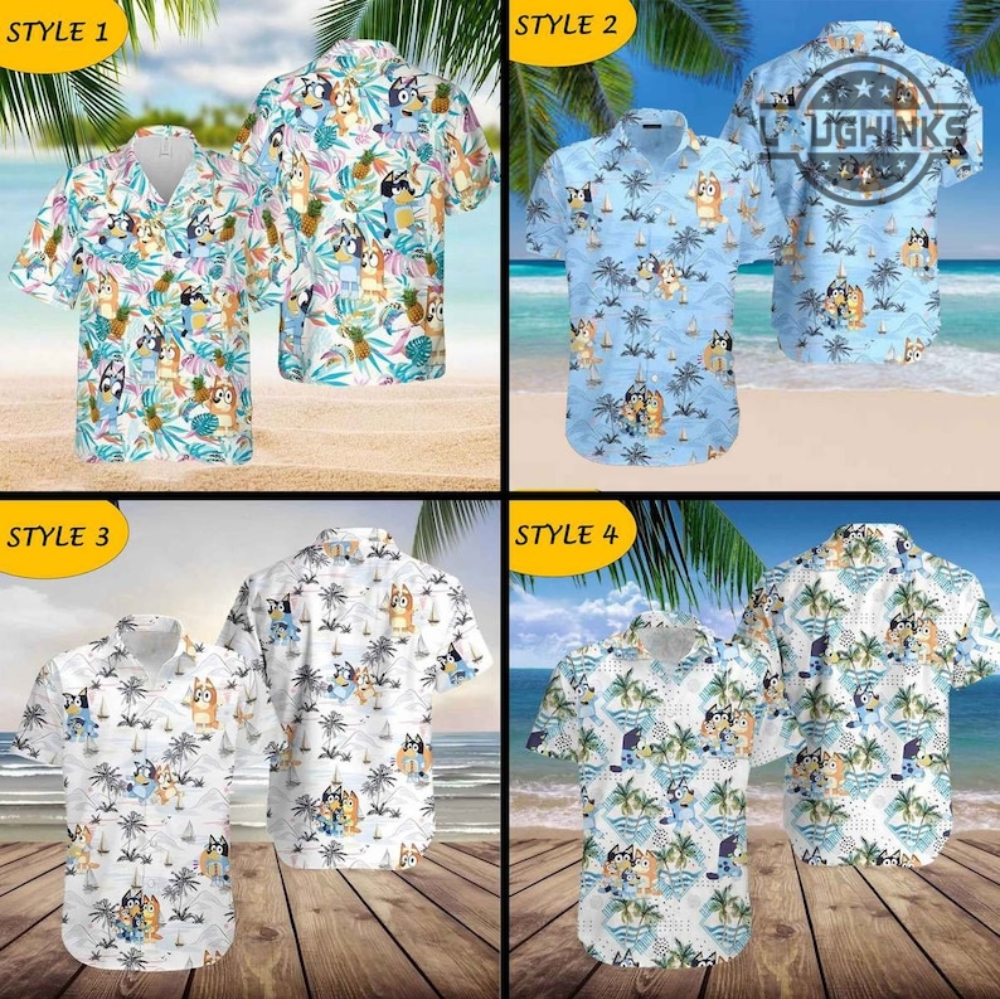 Bluey Hawaiian Shirt, Bluey Shirt, 4Th July Bluey Bingo Hawaiian Shirt