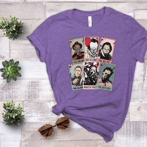 Vintage Horror Characters Tarot Card Shirt Halloween Tarot Card Horror Friends Shirt Halloween Killers Shirt Halloween Sweatshirts Horror Movies 2023 Movie Monsters Spooky Season Shirt revetee.com 6
