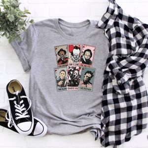 Vintage Horror Characters Tarot Card Shirt Halloween Tarot Card Horror Friends Shirt Halloween Killers Shirt Halloween Sweatshirts Horror Movies 2023 Movie Monsters Spooky Season Shirt revetee.com 7