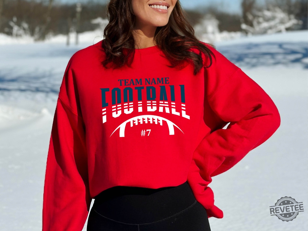 Custom Football Hoodieplayer Number Sweat Football Season Hoodie Sports Mom Sweat My Heart Is On The Line Football Shirt Football Mom Svg New