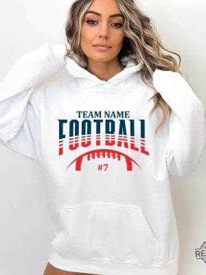 Custom Football Hoodieplayer Number Sweat Football Season Hoodie Sports Mom Sweat My Heart Is On The Line Football Shirt Football Mom Svg New revetee.com 5