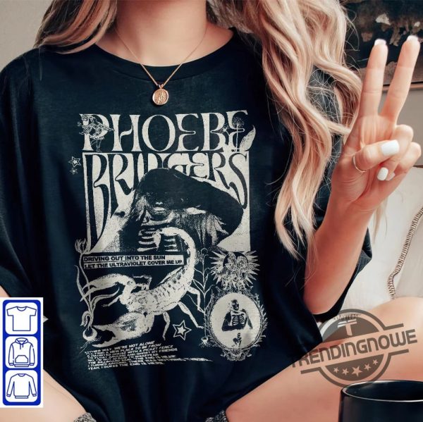 Phoebe Bridgers Rips Shirt Off Phoebe Bridgers Punisher Merch I Know The End Lyric Tee Vintage Reunion Tour Indie Rock Aesthetic Band Shirt trendingnowe.com 1