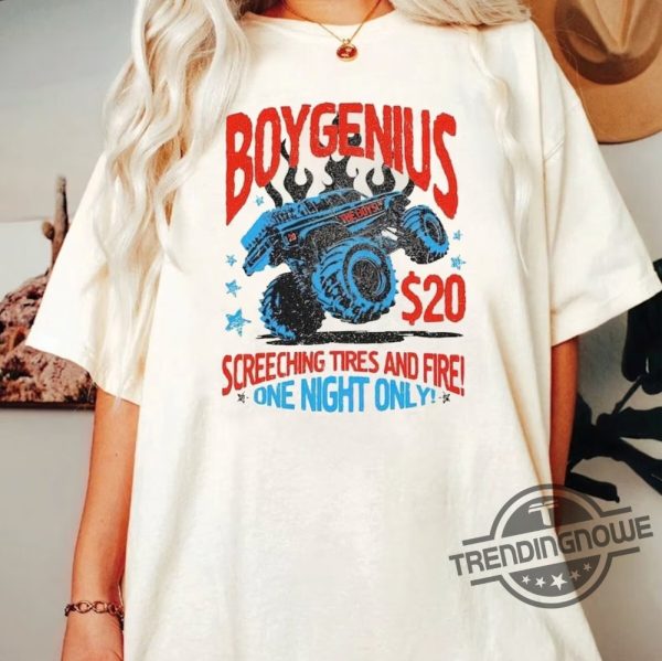 Phoebe Bridgers Rips Shirt Off Boygenius Screeching Tires And Fire Shirt Boygenius Rock Band Shirt Boygenius 2023 Tour Merch Shirt trendingnowe.com 1