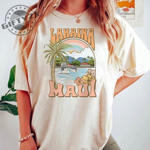 Lahaina Harbor Shirt Lahaina Maui Tshirt Maui Summer Vacation Hoodie Retro Boho Trendy Hawaii Beach Sweatshirt giftyzy.com 1