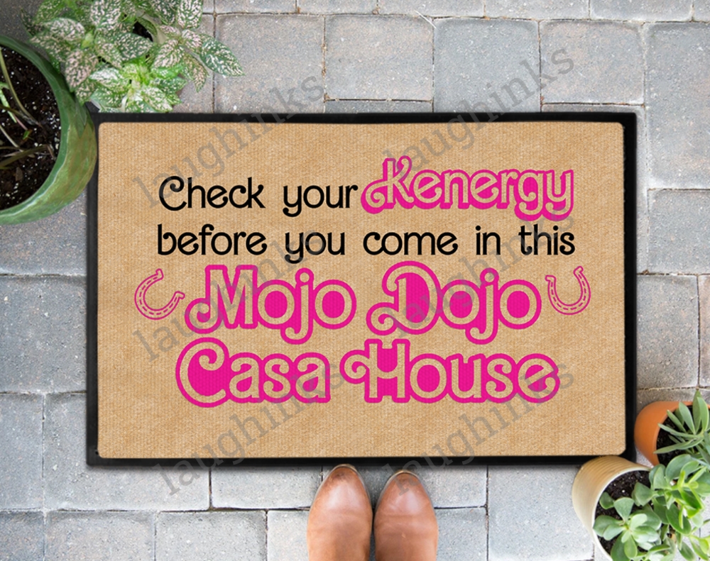 Front Door Mat Indoor Entrance Check Your Energy Before You Come in My House Welcome Mats for Front Door Doormat Non-Slip Washable Cute Mat Funny Rugs