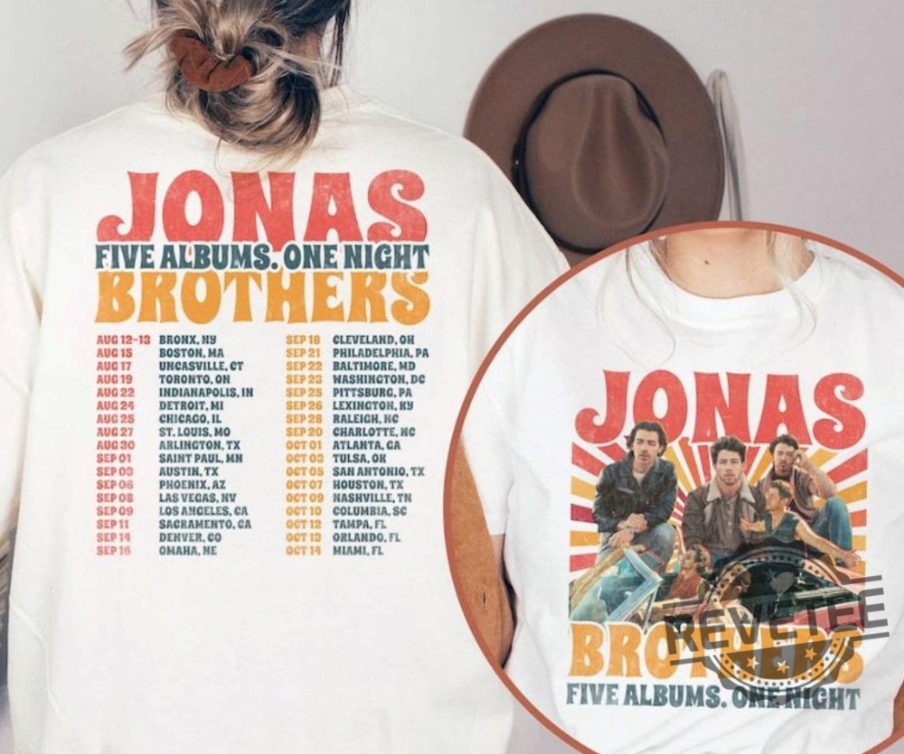 Vintage Bootleg Jonas Brothers Shirt Albums One Night Tour Shirt Jonas Brothers Setlist Jonas Brothers Tour Indianapolis Jonas Brothers Tour Set List Jonas Brothers Tour Openers 2023 New