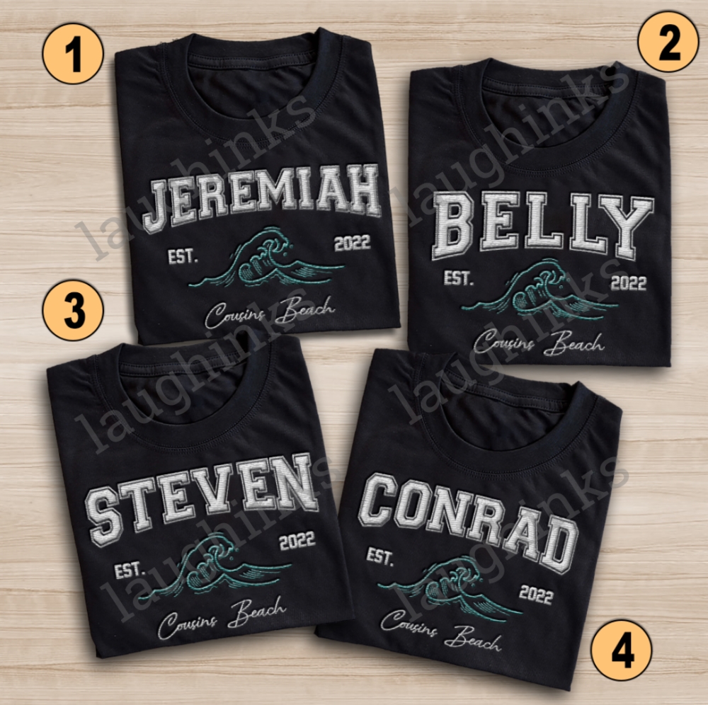 Team Jeremiah Embroidered Sweatshirt Team Conrad Embroidered Hoodie Team Jeremiah Shirt Team Conrad Shirt Team Jelly Tshirt Conrad Fisher The Summer I Turned Pretty