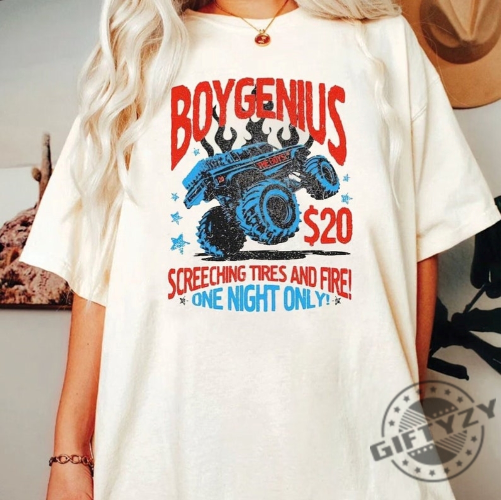 Boygenius Screeching Tires And Fire Shirt Boygenius Rock Band Sweatshirt Boygenius 2023 Tour Tee Indie Rock Music Hoodie Phoebe Bridgers Rips Shirt