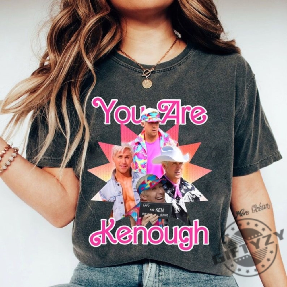 Retro You Are Kenough Shirt I Am Kenough Sweatshirt Ryan Gosling Tee Barbe Outfit Hoodie Barbe Movie Merch Gift For Fan