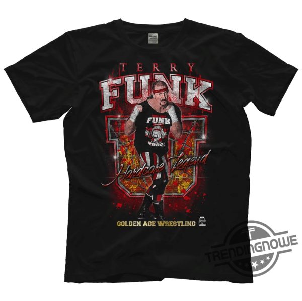 Terry Funk Shirt Golden Age Hardcore Legend T Shirt Terry Funk 1944 2023 Rip Shirt trendingnowe.com 1