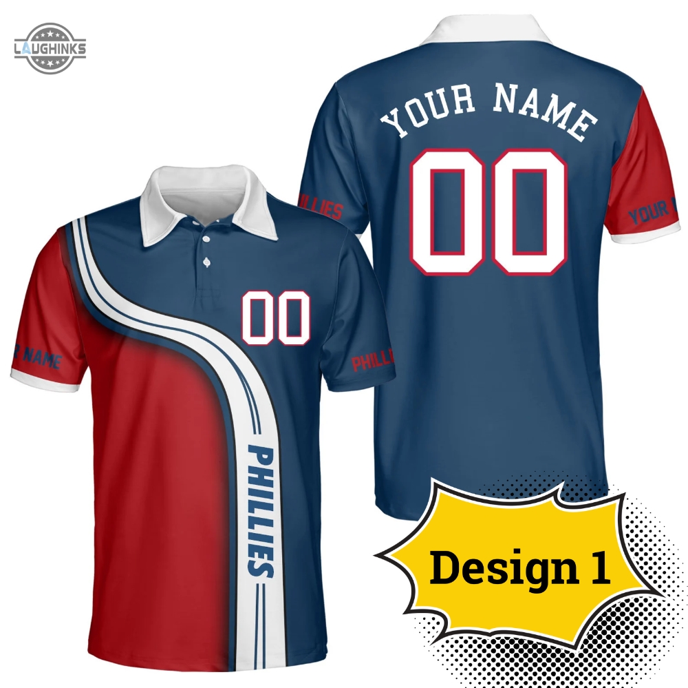 Custom Phillies Full Button Baseball Jerseys, Vintage Blue