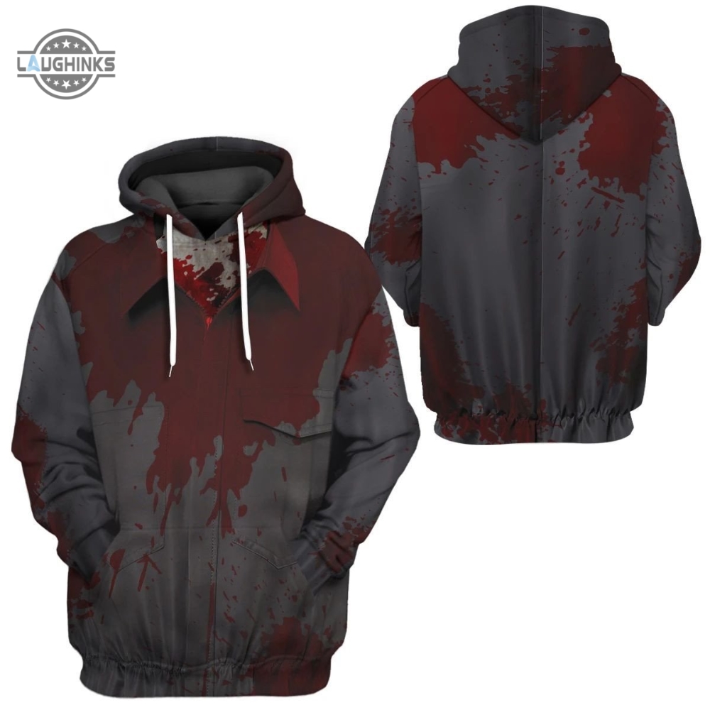 Michael Myers Hoodie All Over Printed Michael Myers Halloween Shirts Sweatshirts Cosplay Michael Myers Zip Up Hoodie Michael Myers Costume For Adults Kids