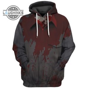 michael myers hoodie all over printed michael myers halloween shirts sweatshirts cosplay michael myers zip up hoodie michael myers costume for adults kids laughinks.com 4