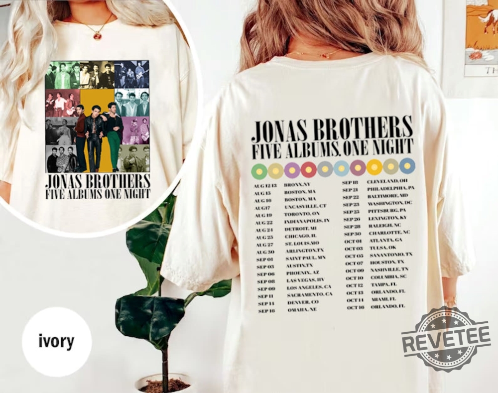 Retro Jonas Brothers The Eras Tour Shirt Jonas Brothers Concert Detroit Little Bird Jonas Brothers Shirts Jonas Brothers Merch Jonas Brothers Tshirt Five Albums One Night Tour New