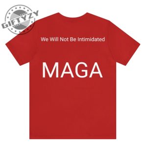 Donald Trump 2024 Mugshot T Shirt We Will Not Be Intimidated Maga Sweatshirt Support Trump Hoodie Donald Trump Mug Shot Shirt giftyzy.com 2