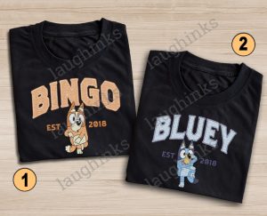 bluey sweatshirt embroidered bluey tshirt bluey and bingo costumes for adults bluey halloween costume bluey mens shirt womens embroidered shirts near me laughinks.com 1