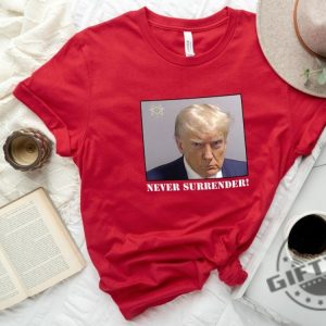 Trump Never Surrender Shirt Donald Trump Tshirt Free Trump Hoodie Sweatshirt Donald Trump Mugshot Never Surrender Trump Shirt giftyzy.com 3