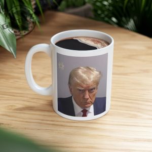 Trump Mugshot Went To Georgia And All I Got Was This Mug Shot Ceramic Mug Actual Trump Prison Mug Shot Trump Never Surrender Mug giftyzy.com 5