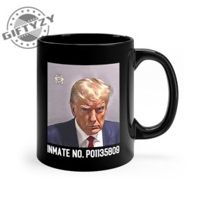 Trump Mugshot Black Coffee Mug Trump For Prison Anti Trump Hoodie Shirt Tee Trump Mug Shot giftyzy.com 3