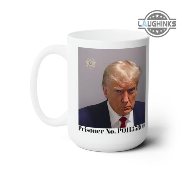 trump mugshot mug prisoner no p01135809 11oz 15oz trump mug shot coffee mugs trump mugs donald trump mugshot coffee mug trump coffee cups travel mug laughinks.com 2