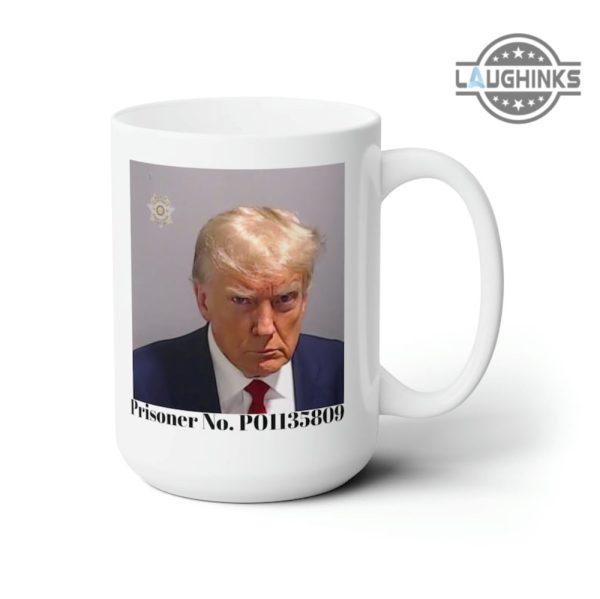 trump mugshot mug prisoner no p01135809 11oz 15oz trump mug shot coffee mugs trump mugs donald trump mugshot coffee mug trump coffee cups travel mug laughinks.com 3