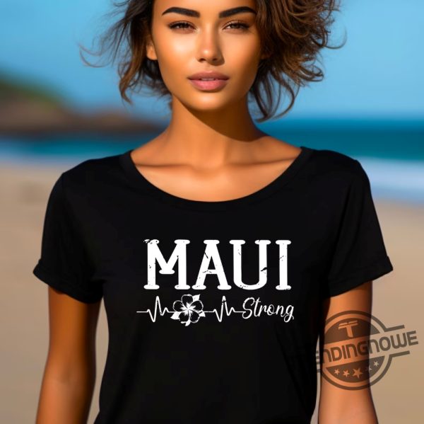 Maui Strong Shirt Fire Victim Fundraiser Gold Tee Lahaina Strong Banyan Tree Golden Shirt Maui Support Fire Relief Hawaii Shoreline Shirt trendingnowe.com 1