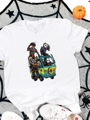 Spooky Halloween Bus Shirt Spooky Season Shirt Horror Movie Characters Shirt Halloween Horror Nights 2023 Shirt Halloween Costumes 2023 Spooky Season Svg Spooky Vibes Shirt New revetee.com 2