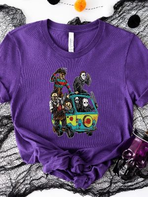 Spooky Halloween Bus Shirt Spooky Season Shirt Horror Movie Characters Shirt Halloween Horror Nights 2023 Shirt Halloween Costumes 2023 Spooky Season Svg Spooky Vibes Shirt New revetee.com 3