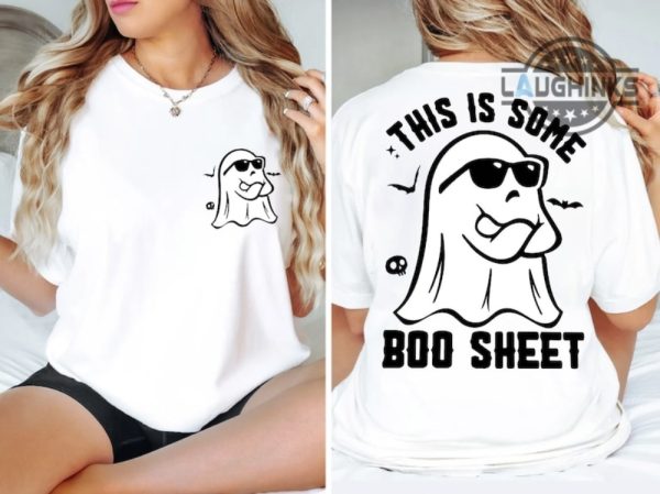 this is some boo sheet sweatshirt double sided boo sheet joke hoodie t shirt this is some boo sheet shirt funny halloween shirts halloween costumes laughinks.com 1